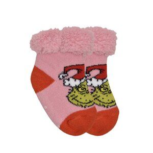 Dr. Seuss The Grinch Toddler Fleece-Lined Cozy Gripper Socks 2T-3T